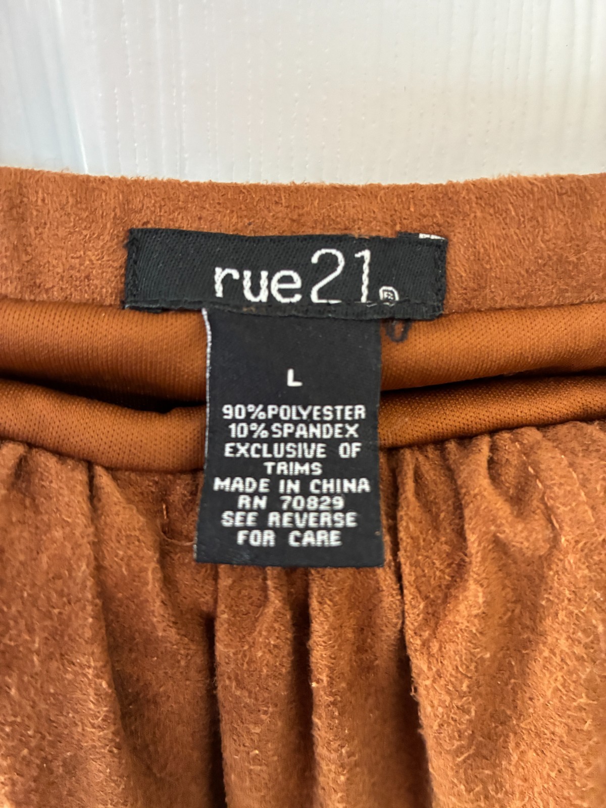 Rue 21 Solid polyester pull on skirt - Large/Choc… - image 3