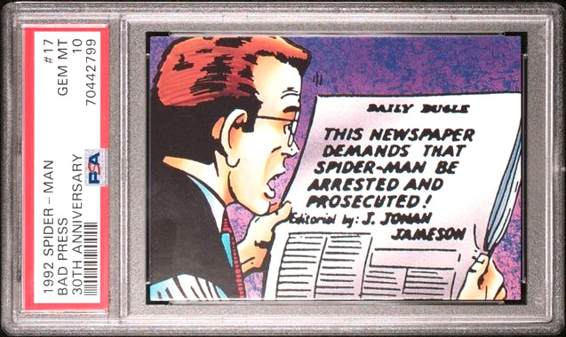 1992 Spider-Man 30th Anniversary Bad Press PSA 10 GEM MINT (Pop 3) Spider-Man
