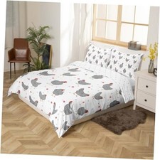 Chicken Bedding Set for Kids Boys Girls Farm Rustic Animal King Multi 39