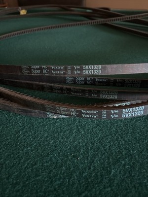 Gates Super HC PowerBand Vextra 5VX1320 Heavy-Duty V-Belt/   5 Belts In Lot.