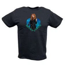 Becky Lynch Rockstar Heart Kids Black T-shirt