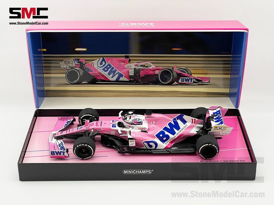 BWT Racing Point F1 RP20 Sergio Perez Sakhir 2020 1st Career Win 1:18 MINICHAMPS - Image 2 of 4