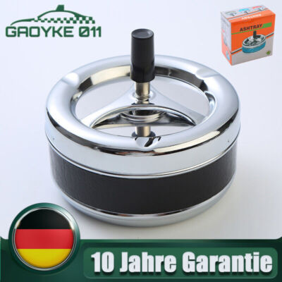 Riesiger Schöner Moderner Drehaschenbecher Windaschenbecher 13c Metall Ashtray