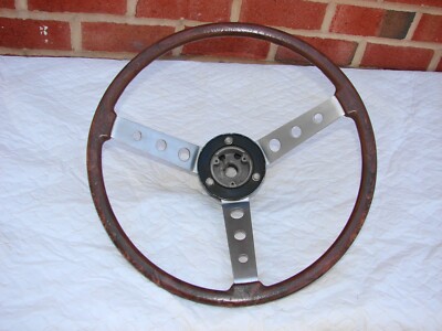 1970s VW BEETLE BUG FACTORY SIMULATED WOOD STEERING WHEEL FORMULA