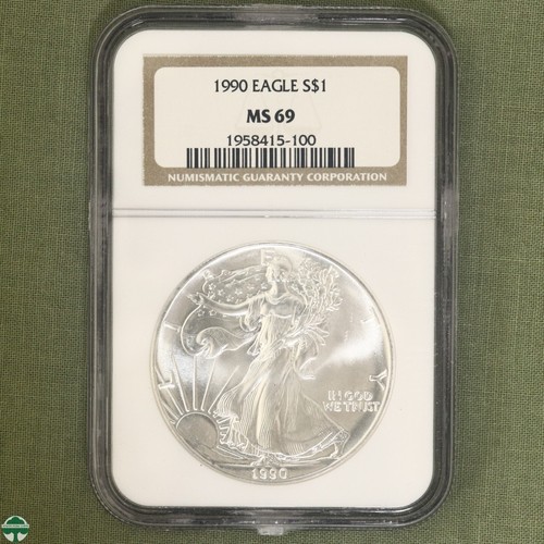 1990 American Silver Eagle NGC MS 69