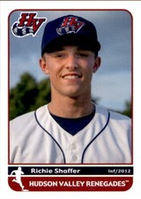 2012 Hudson Valley Renegades Grandstand #32 Richie Shaffer Charlotte NC Card