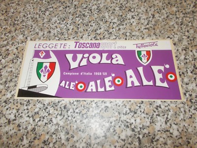 Autocollant Fiorentina Campione D'Italia 1968-69 – Violet, Tout En Violet – Toscana Sport – Occasion