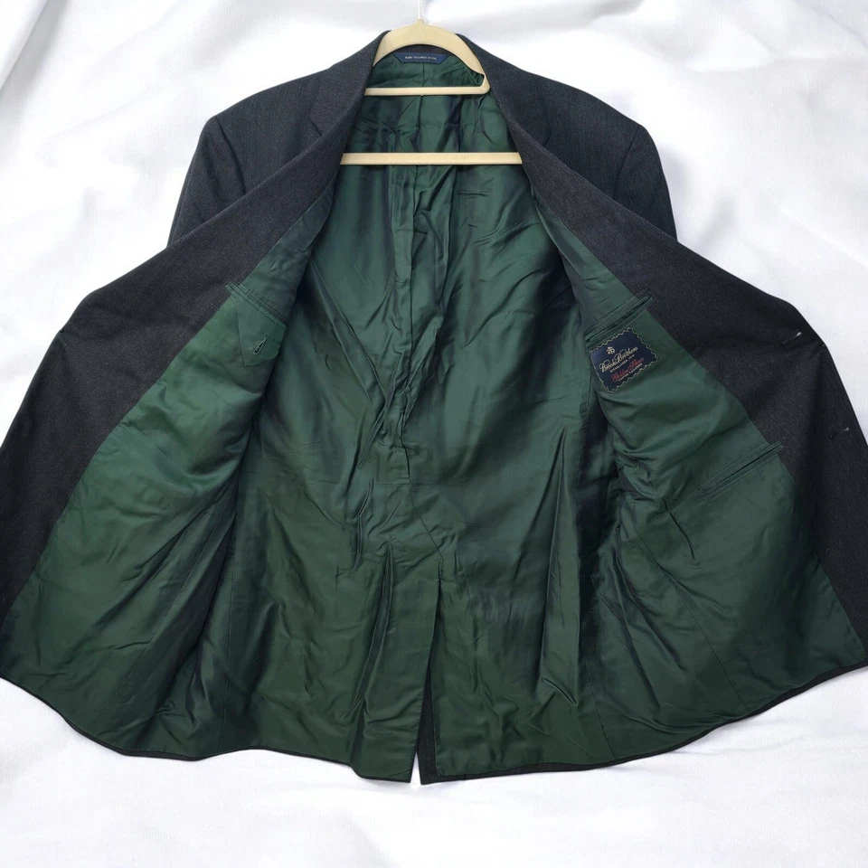 Brooks Brothers Golden Fleece Blazer Herringbone 手工定制 美国 - 44R? 灰色 — 第 2/4 张图片