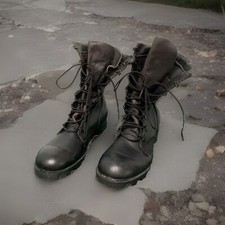 Original Vintage RO-Search Combat Boots-Black-Size 4 1/2-USA Made