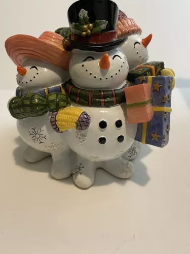 2003 Fitz & Floyd Frosty Folks Musical,  We Wish You a Merry Christmas, Snowman