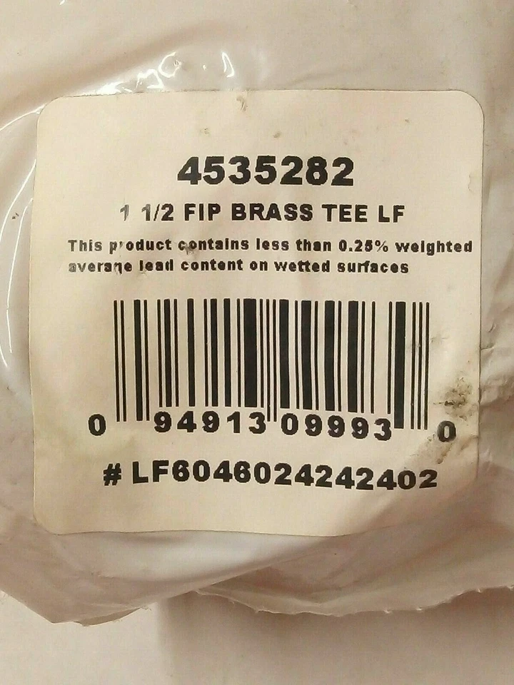 BRASS TEE/JMF/ 1-1/2 in. FPT / x 1-1/2 in. Dia. FPT - Image 2 of 4