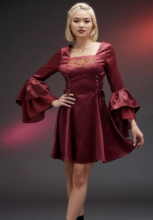 her universe disney holiday velvet long-sleeve dress House Of The Dragon Rhaenyra Targaryen Cosplay Bell Sleeve SUMMER HOLIDAY