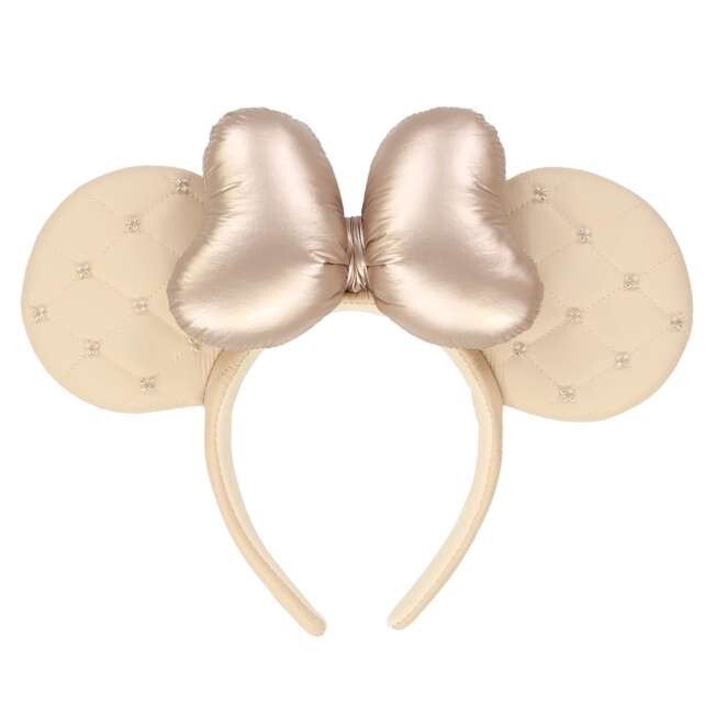 NWT Tokyo Disney Quilted Beaded Puffy Bow Mickey Minnie Mouse Ears Headband っ◔◡◔)っ???? ???????!!? New & Exclusive 2025  main image 4