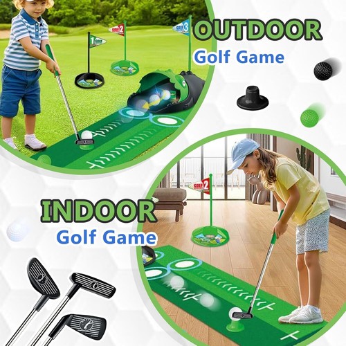 Verbessertes Minigolf Set Spielzeug für Kinder,Indoor Outdoor Golfkoffer Spiele - Bild 5 von 18