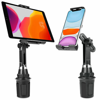 Car Cup Holder Phone Mount Adjustable Long Neck 2 in 1 Phone Mount Tablet Mount