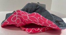 JUMPING BEANS SUN HAT W/ CHIN STRAP BLUE/ PINK PATTERN SIZE 0-6 MONTHS UPF 50 