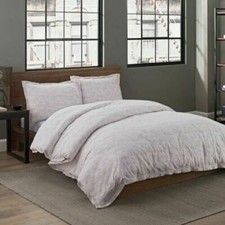 Garment Washed 100 Cotton 2 Piece Duvet Set Twin/TXL, Dotted Geo, NEW