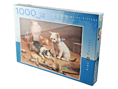 1000 Teile Puzzle Malerei Kätzchen Carl Reichert König Puzzles | Hochwertig