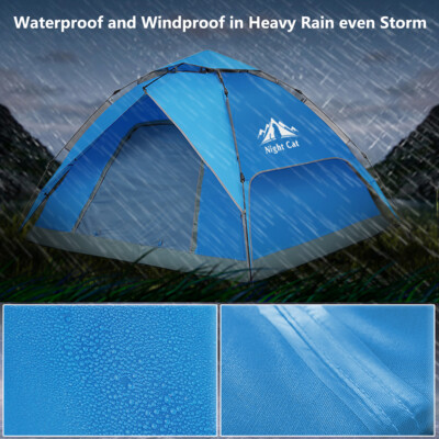 2-4 People Automatic Outdoor Instant Pop Up Tent Family Camping Tent UV Protect