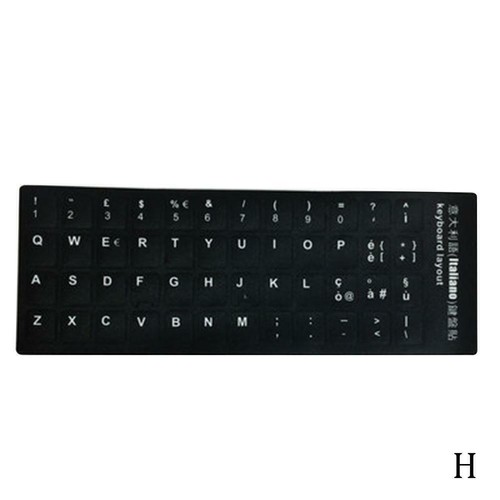 English Keyboard Sticker Letters No Reflection Quality αс, Black 10 New Z9O7 - Afbeelding 11 van 12