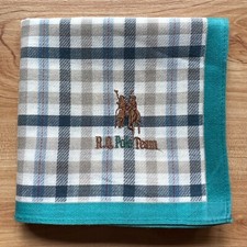 HANDKERCHIEF VINTAGE MEN'S GREEN CHECKS PLAIN POCKET SQUARE COTTON 18" A-0486