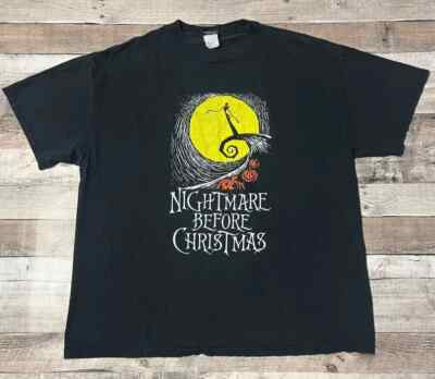 Nightmare Before Christmas Shirt XL Black Jack Skellington Tim Burton