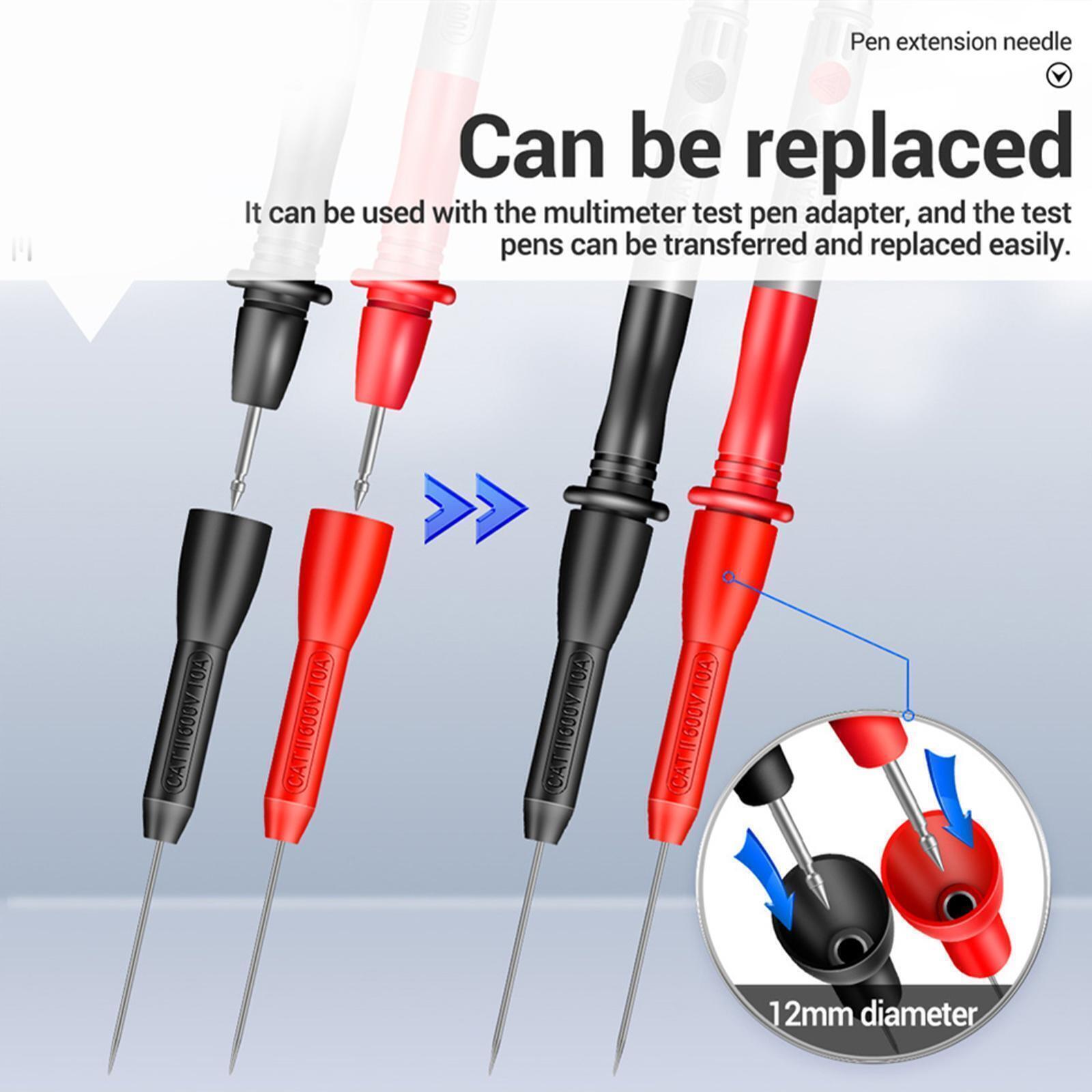 Sharp Needle Test Lead Extender Set For Multimeters Micro Pins For 0101 2 H3Y0 eBay