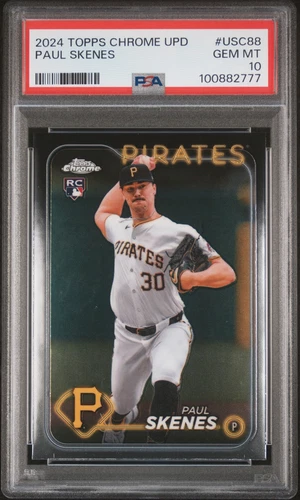 PSA 10 PAUL SKENES 2024 TOPPS CHROME UPDATE Pirates Rookie Card RC GEM MINT