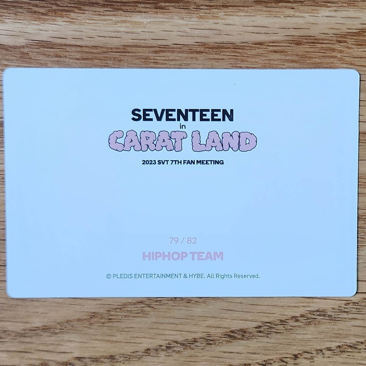 S. Coups Wonwoo Vernon Minkyu Photocard Seventeen in Carat Land