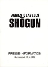 Shogun German pressbook Richard Chamberlain, Yoko Shimada, Toshiro Mifune, Sakai