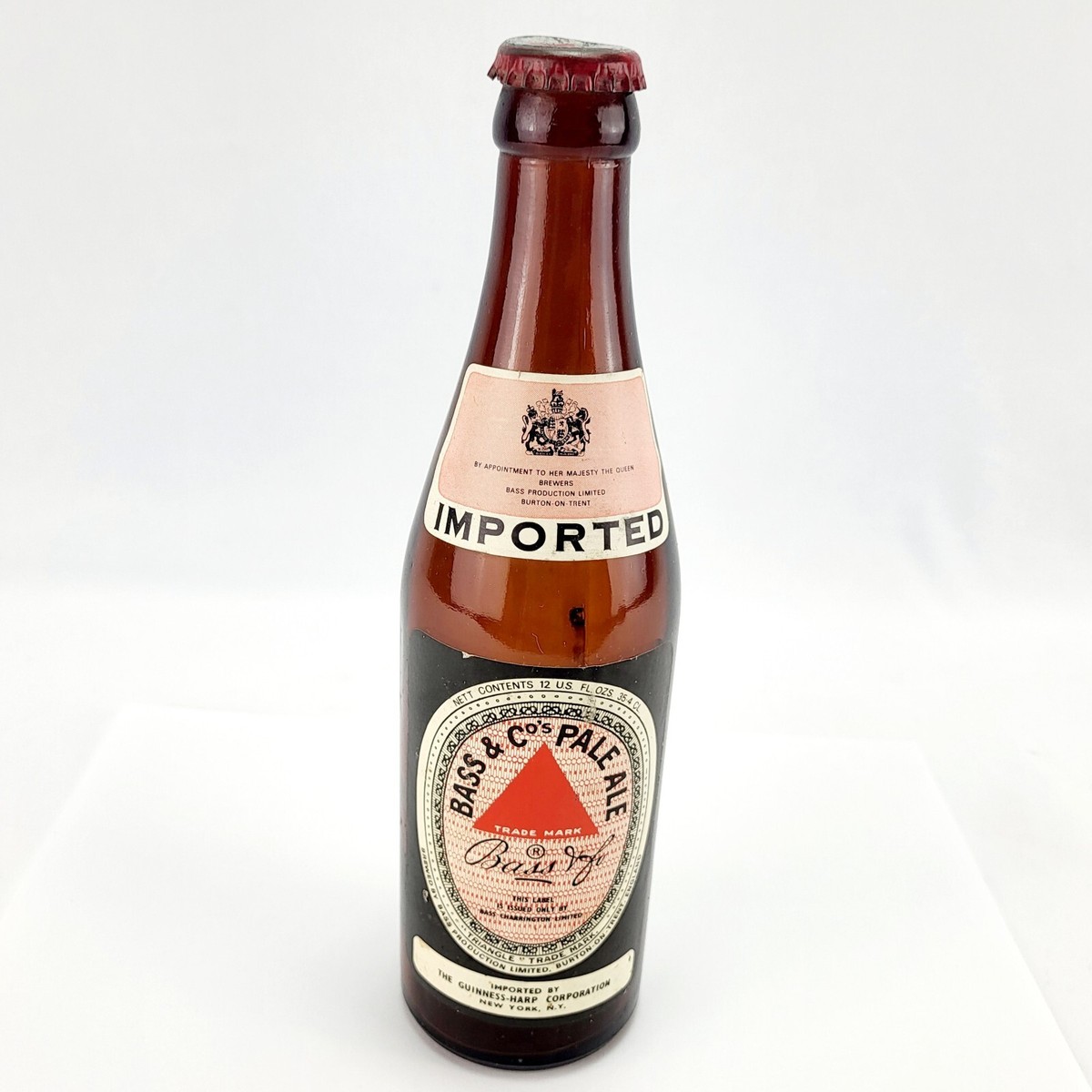 BASS PALEALE バスペールエール　ヴンテージ　パブミラー Vintage Bass & Co Pale Ale Brown Glass Beer Bottle Empty
