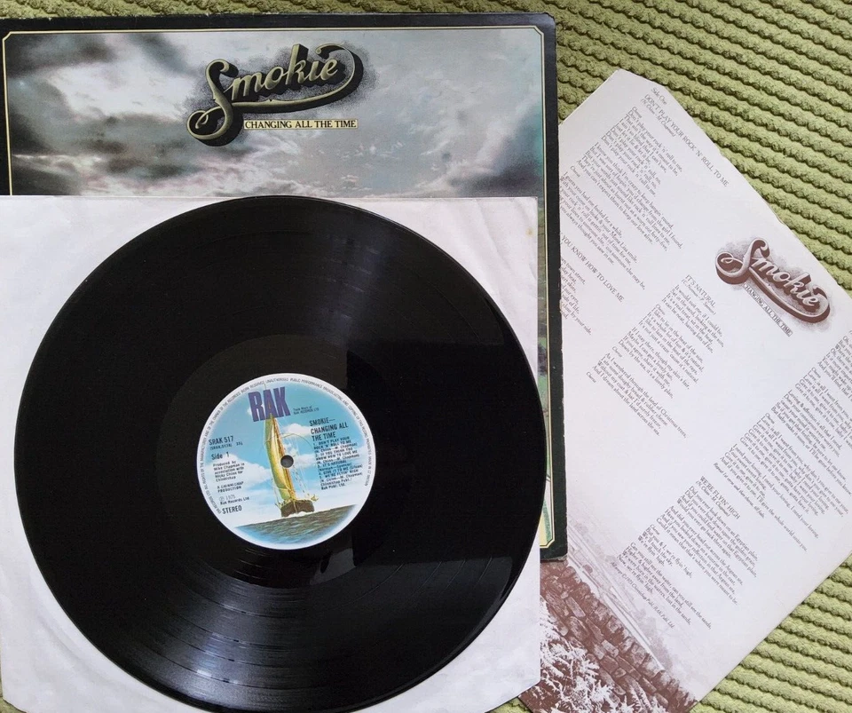 Smokie – Changing All The Time, 1975 LP album vinyl record - Image 4 of 4