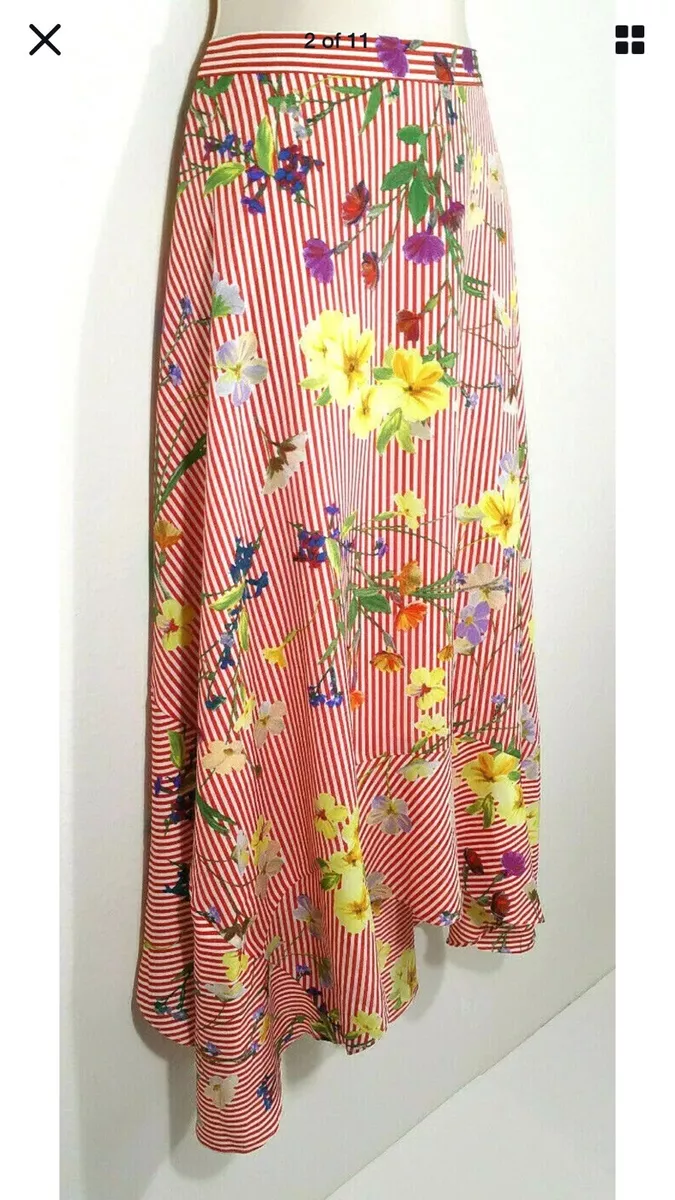 Calvin klein clearance floral midi skirt