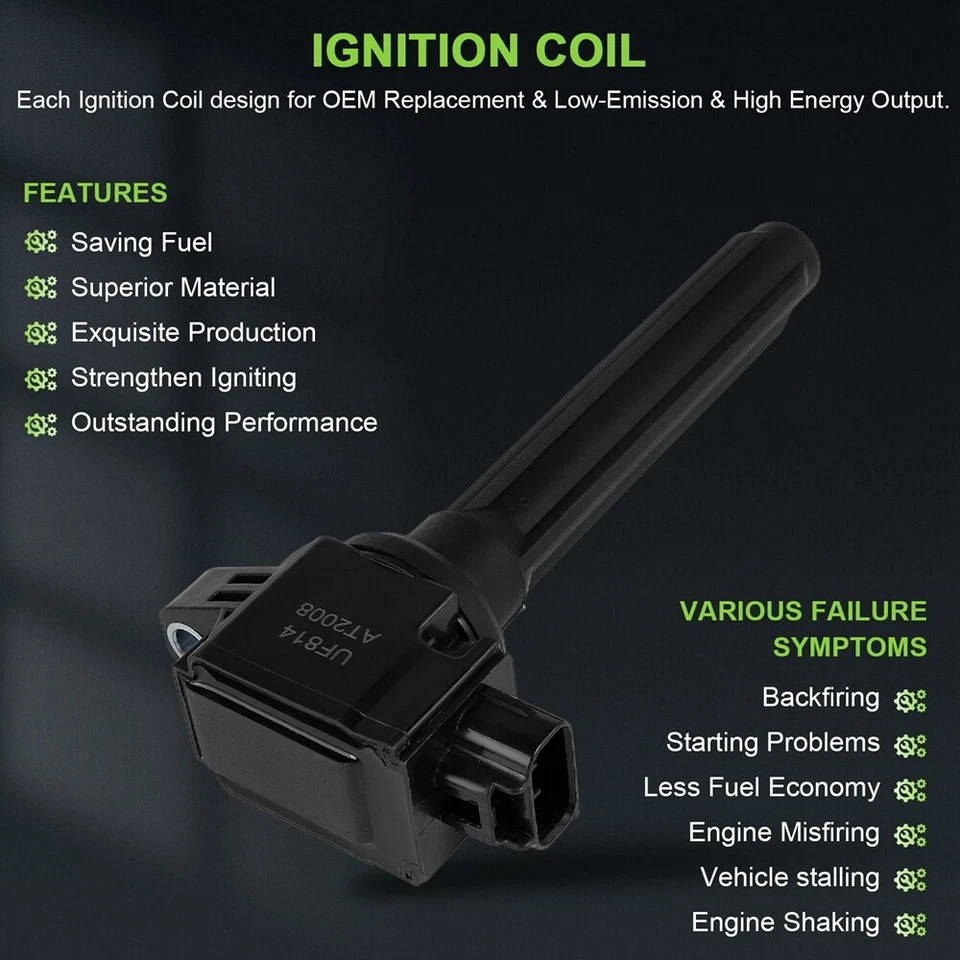 4 bobinas de encendido y bujía para Mitsubishi Outlander 2016 2,4 L L4 Foto 4 de 4