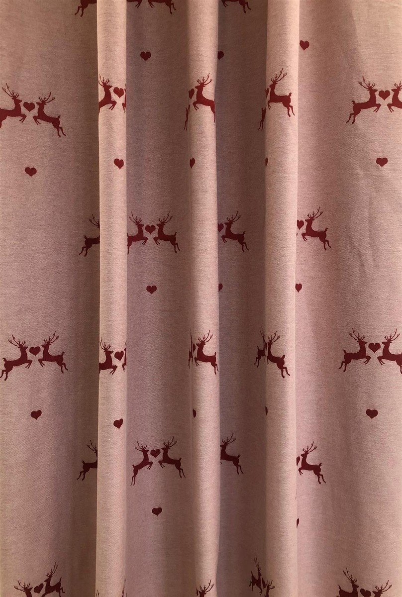 Vorhang Hirsch Stoff Deko Stoff Gardine Landhaus Vorhang Hirsch