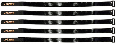 Apex RC Products 16mm X 400mm HD Rubberized Battery Straps - 5 Pack #3022