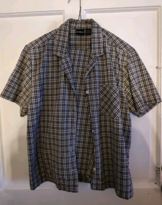 Erika Women's Matching Top And Pants Brown Plaid Waffle Knit Sz L