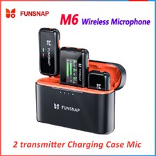 FUNSNAP M6 2.4g Wireless Lavalier Microphone System Low-Noise Video Recording