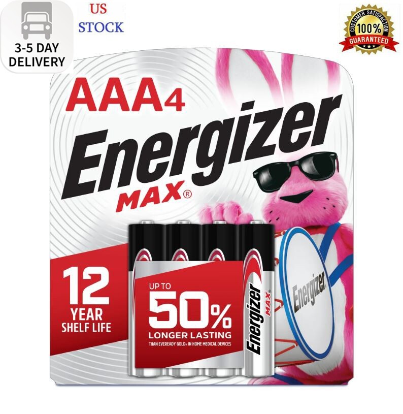 Energizer MAX AAA Batteries (4 Pack), Triple A Alkaline Batteries-image