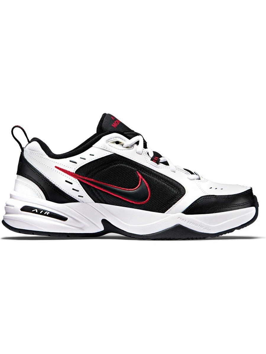 Nike Air Monarch IV Black Red Shoes Men s Size 10.5 Basketball Running Athletic eBay