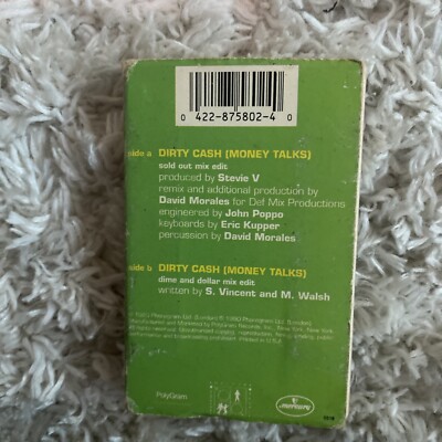 Adventures of Stevie V Dirty Cash Money Talks Single Cassette | eBay
