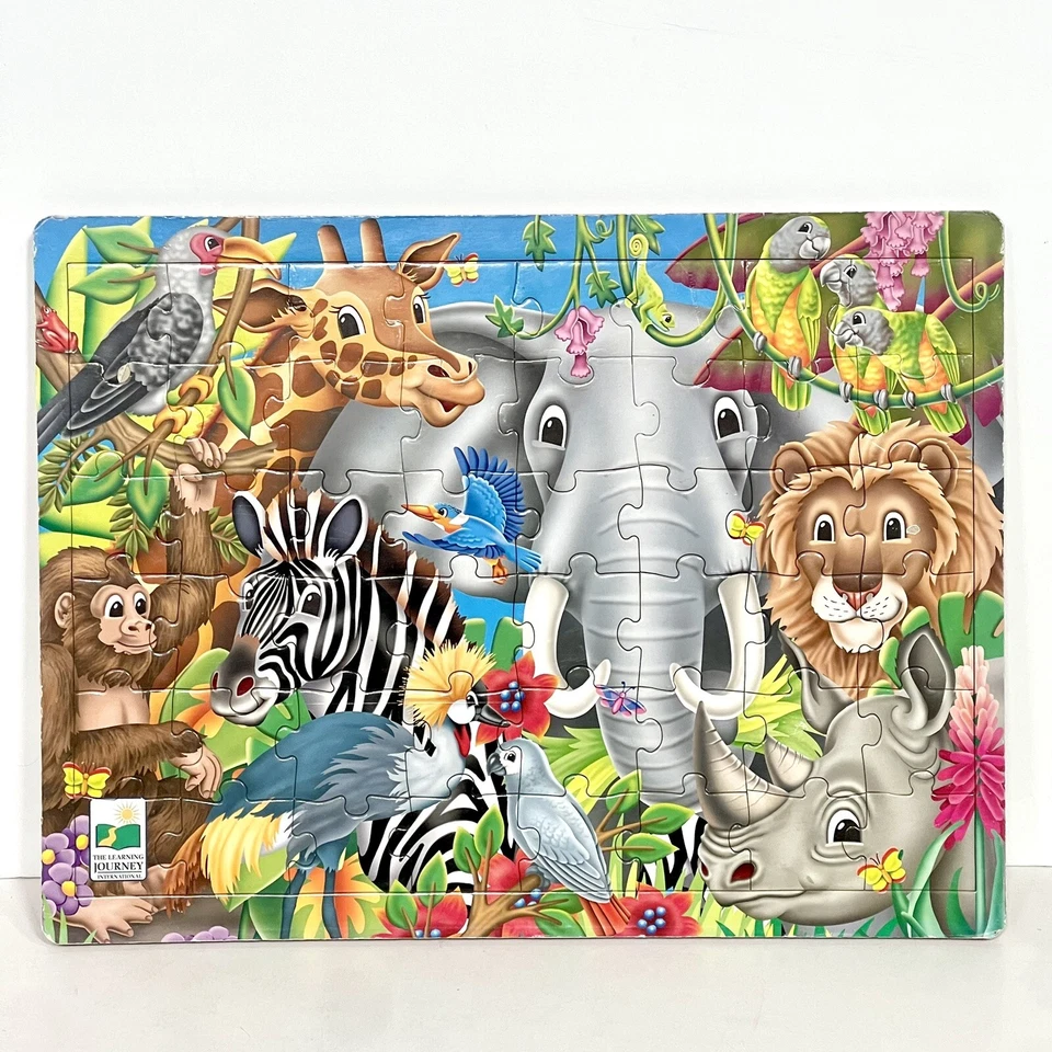 The Learning Journey Animal Puzzles, Set Of 2 Cardboard Puzzles 12” x 16” - Image 2 of 4