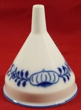 Vintage Blue Onion Porcelain Funnel Perfect Condition!