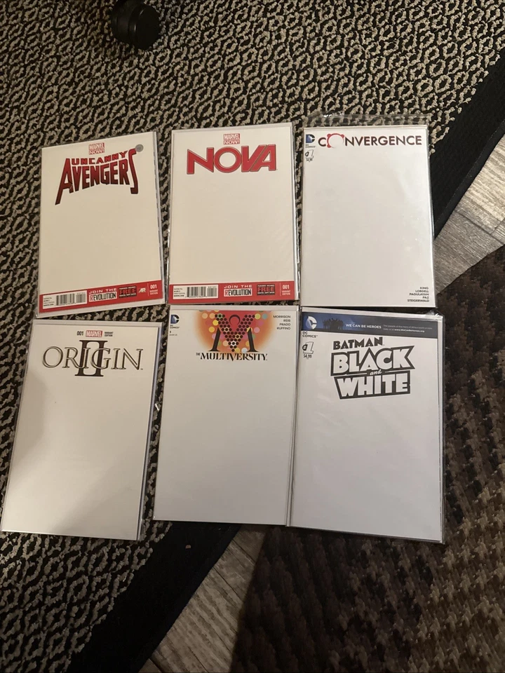 Lote de 36 histórias em quadrinhos capa variante esboço em branco quase perfeito DC Independente Marvel Novo - Imagem 4 de 4