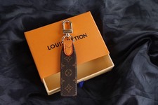 Louis Vuitton Monogram LV Bag CharmKeychain w/ Gold Tone Clip Brown