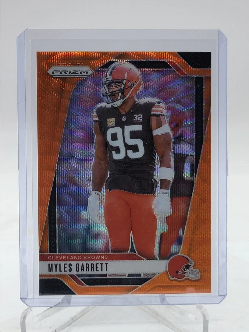 MYLES GARRETT 2024 PANINI PRIZM NFL ORANGE WAVE PRIZM BROWNS /60 Q3126