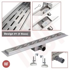 Linear Stainless Steel Shower Wetroom Drainage Gully Trap Waste (600-1500mm) #1