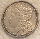 1886 O Morgan, beautiful,  AU, very nice  & shiny free shipping Sigma tested ++
