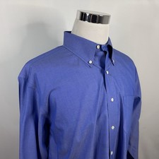 Brooks Brothers 17.5 34/35 Regular Fit Non Iron Dress Shirt Blue Button Down