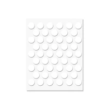 White Self-Adhesive Screw Hole Stickers - 50 pcs. 0.55 inch / 14 mm Peel Stic...